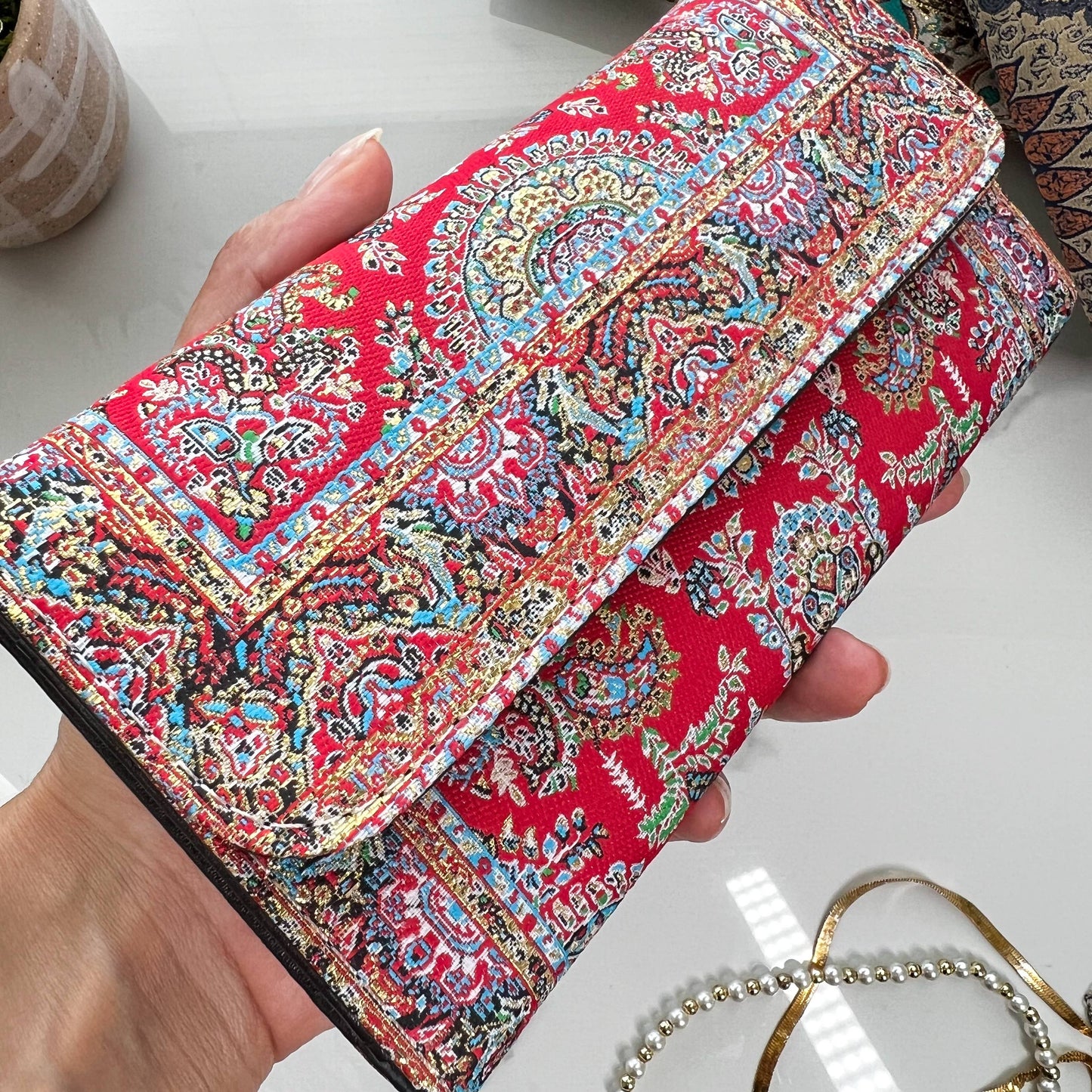 Boho Wallet for Women, Handcrafted Vegan Wallet Women