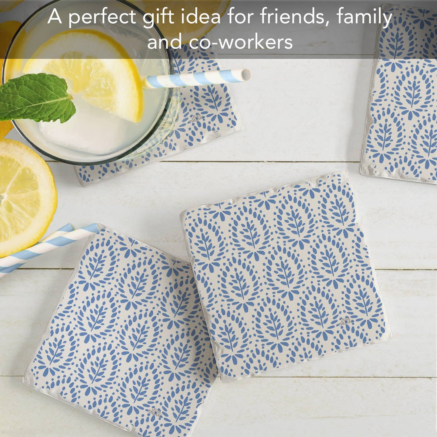 Wild Meadow Absorbent Tumbled Tile Coaster