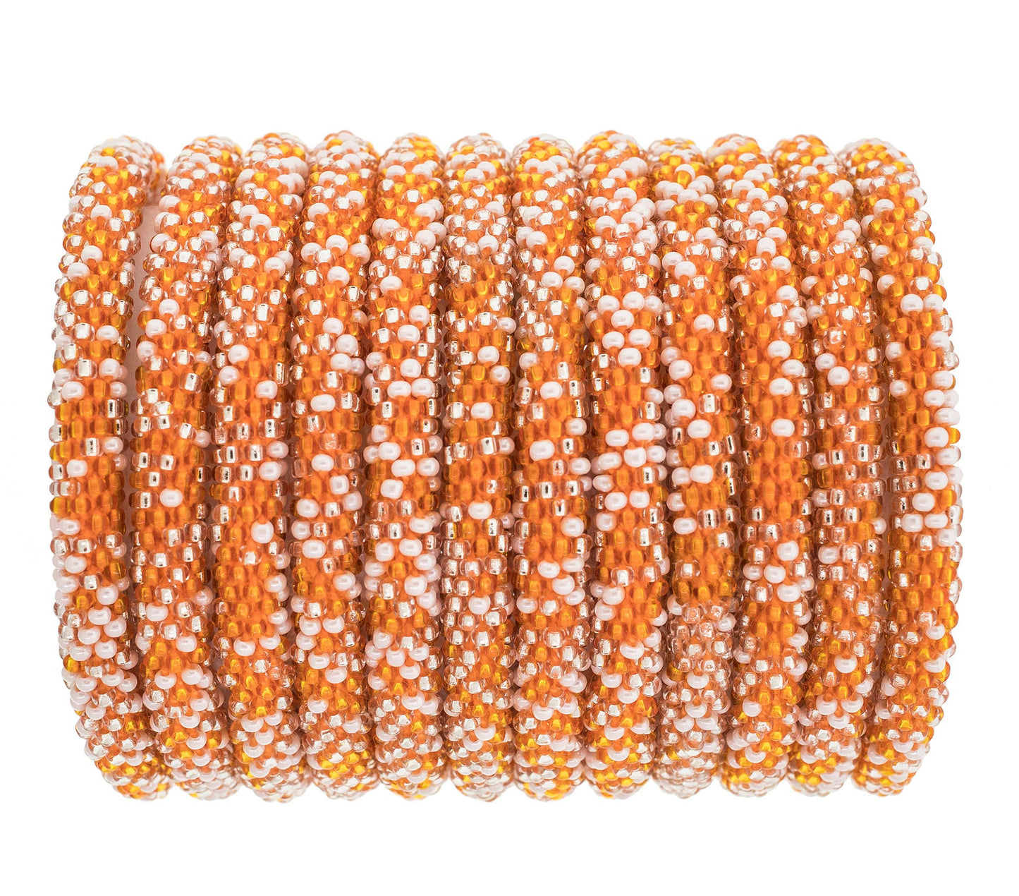 Roll-On® Bracelet Burnt Orange & White Speckled