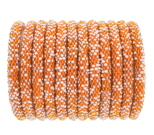 Roll-On® Bracelet Burnt Orange & White Speckled