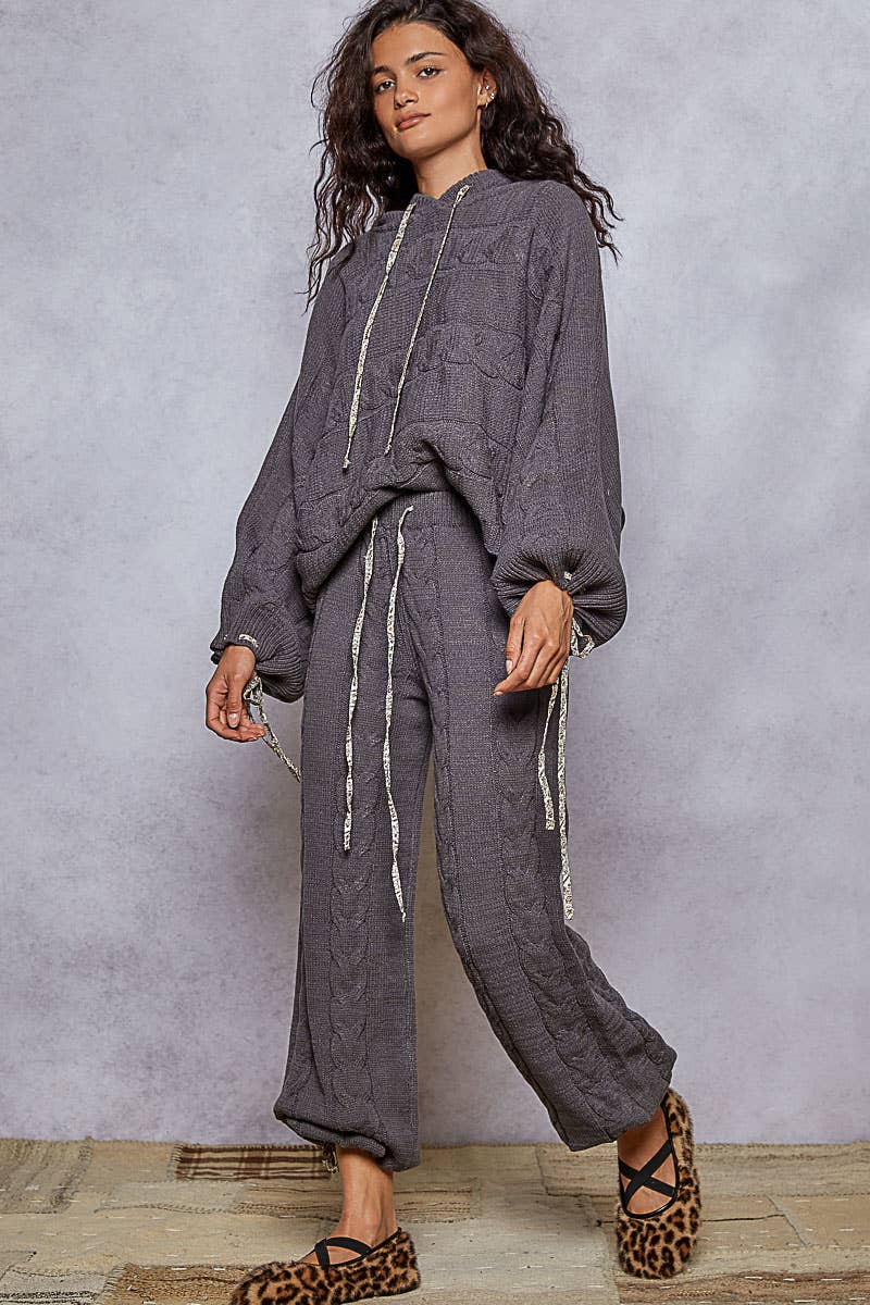 Straight Chenille Adjustable Wrist Sweater Pants