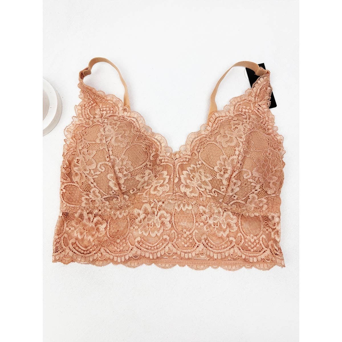 Floral Lace Bralette with Adjustable Straps