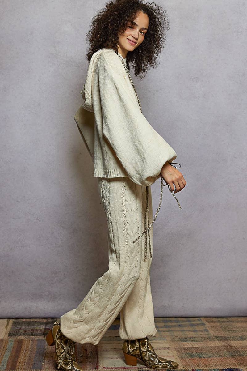 Straight Chenille Adjustable Wrist Sweater Pants