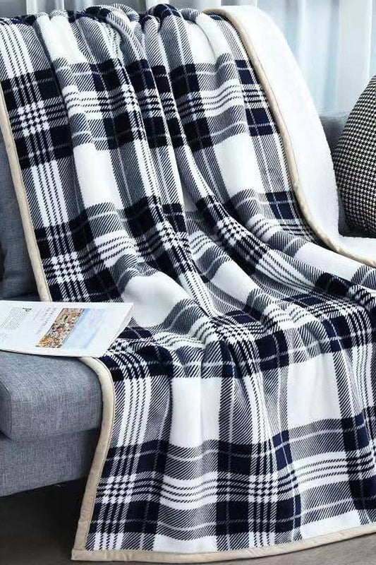 Gingham Sherpa Blanket