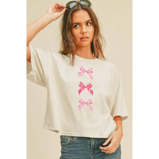 Pink Bow Graphic Tee