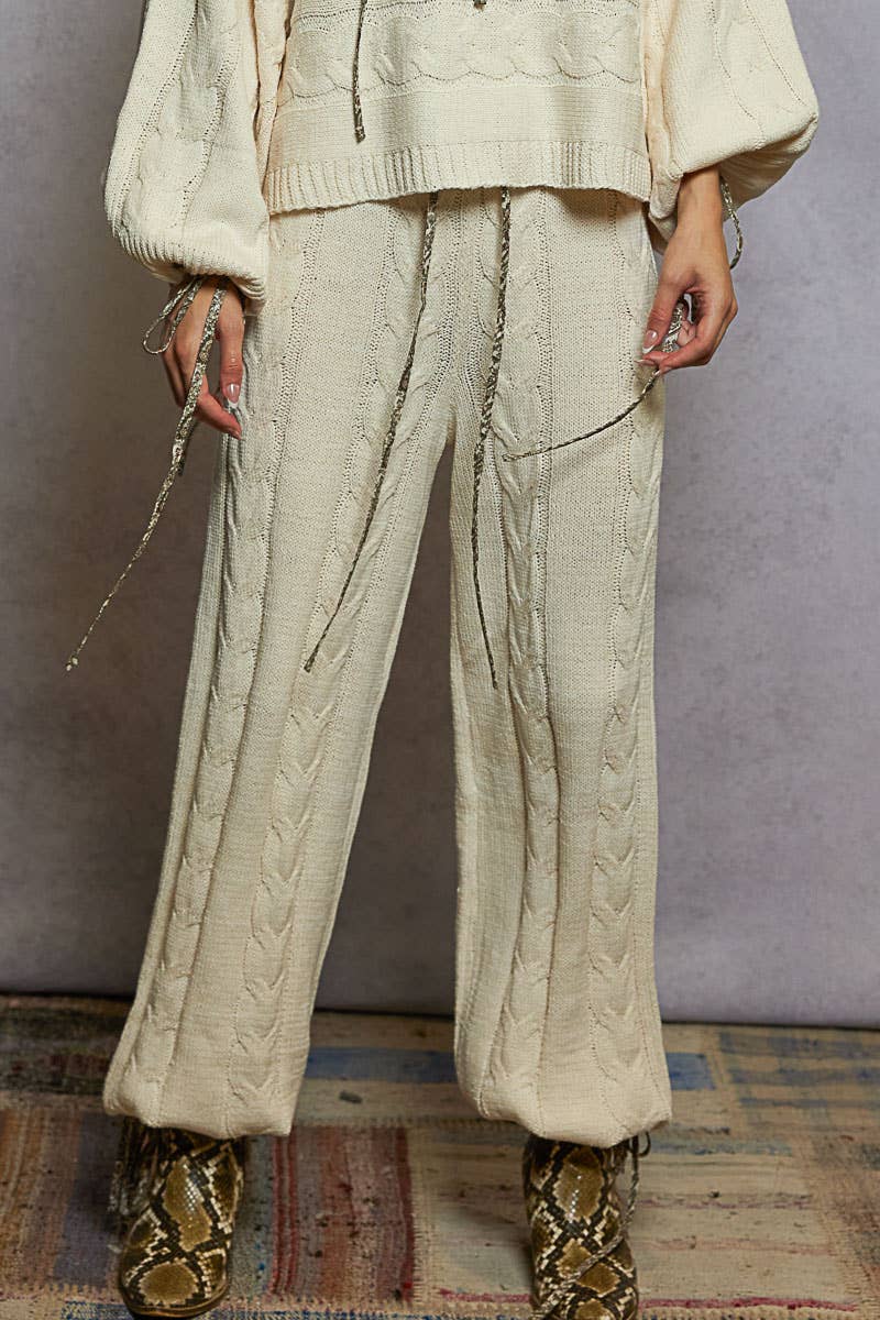 Straight Chenille Adjustable Wrist Sweater Pants