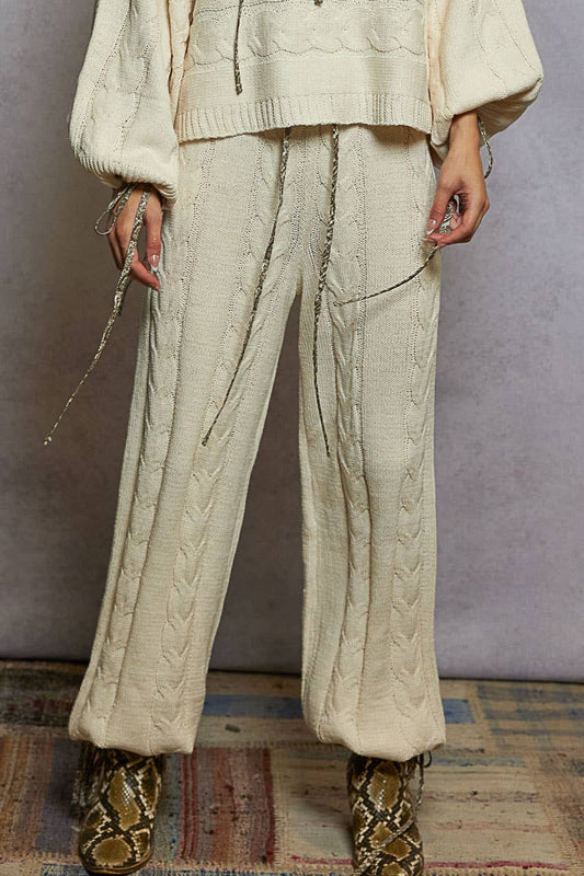 Straight Chenille Adjustable Wrist Sweater Pants