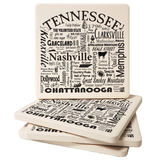 Where Life Takes You-Tennessee 4pk Stone Coasters