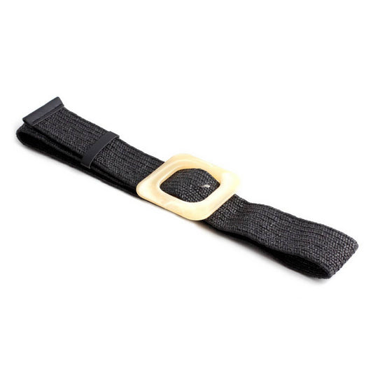 ROUND BUCKLE FASHION STRETCH BELT