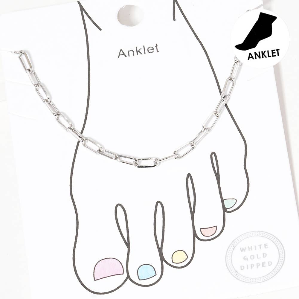 Gold Dipped Metal Chain Link Anklet