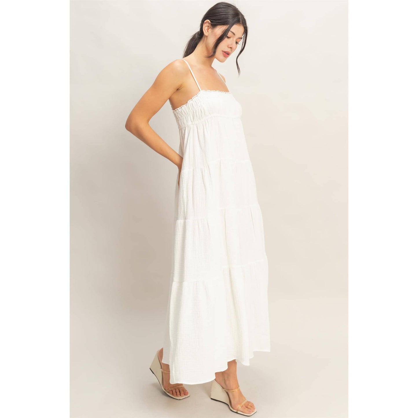 Smocked Tiered Maxi Dress