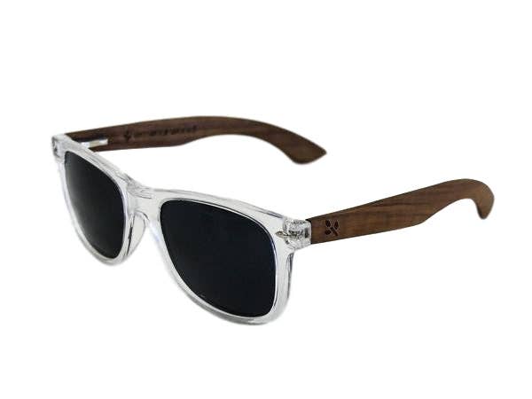 Clear Walnut Sunglasses