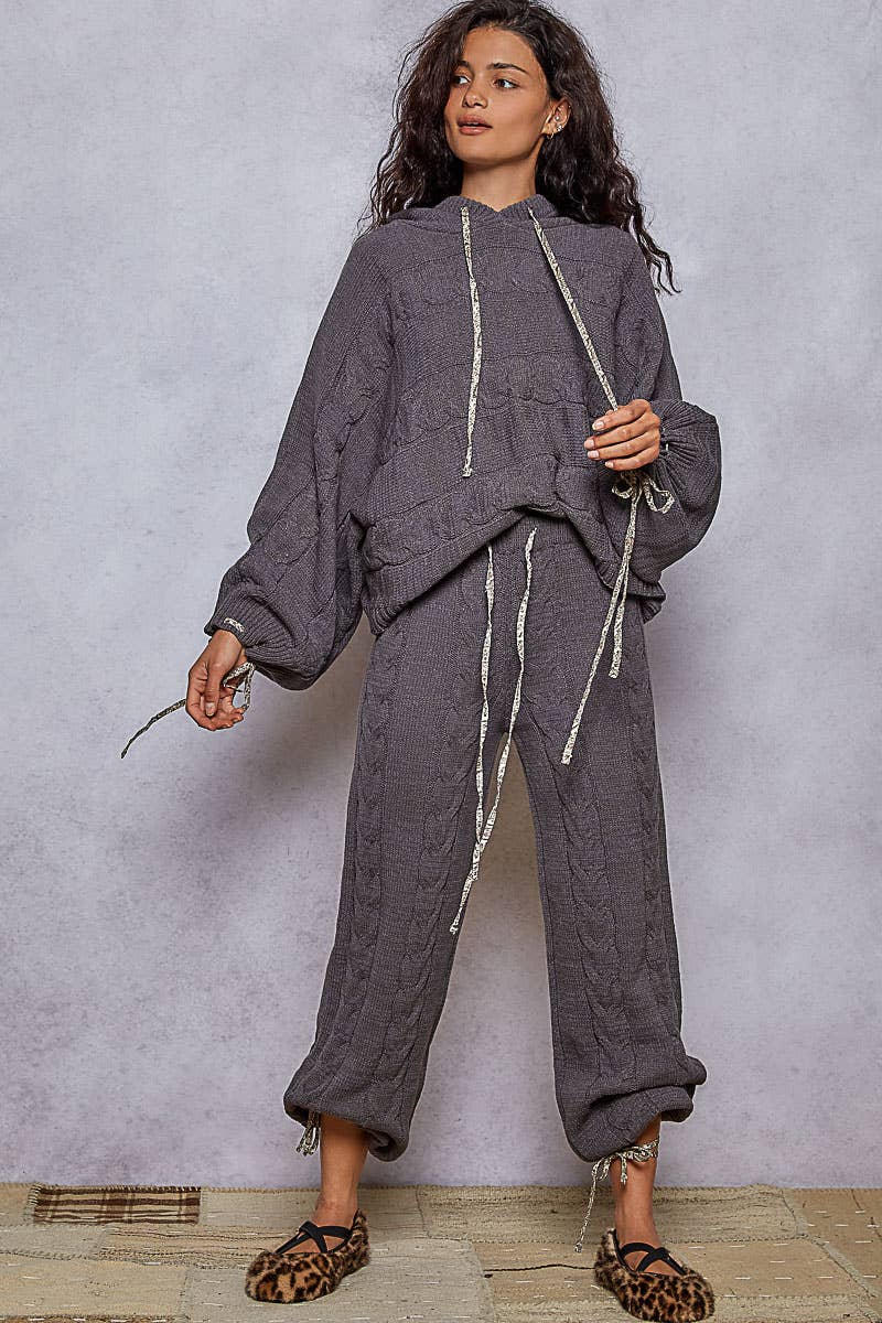 Straight Chenille Adjustable Wrist Sweater Pants