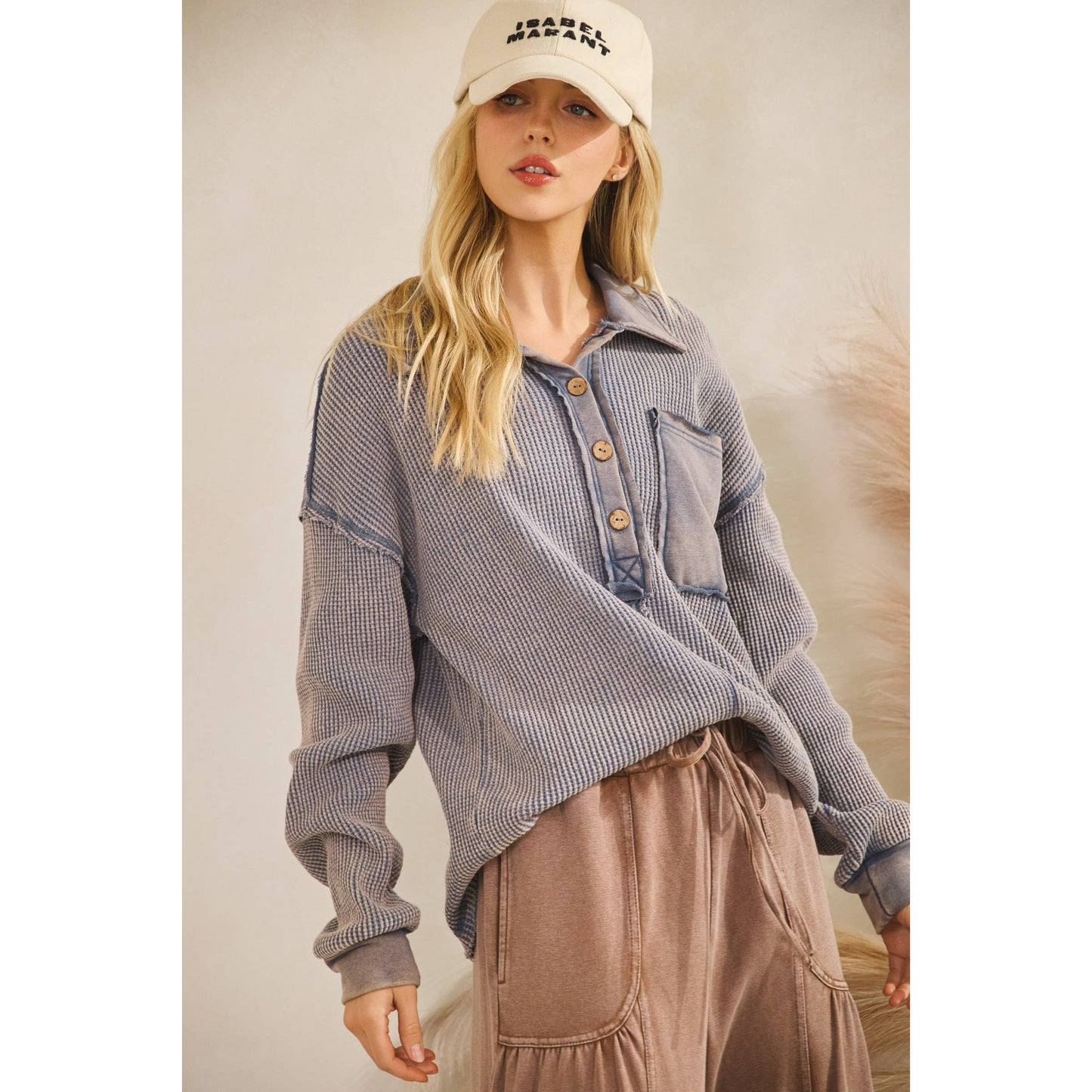 THE VINTAGE WAFFLE HENLEY PULLOVER