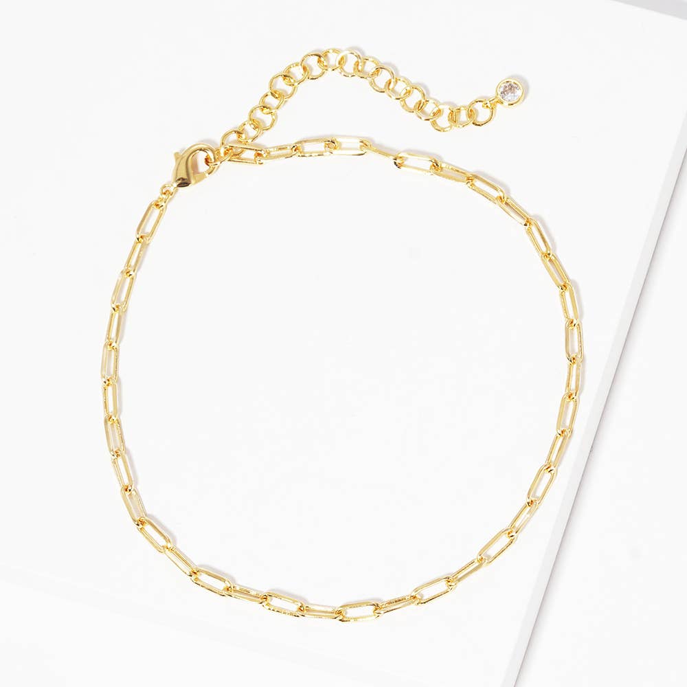 Gold Dipped Metal Chain Link Anklet