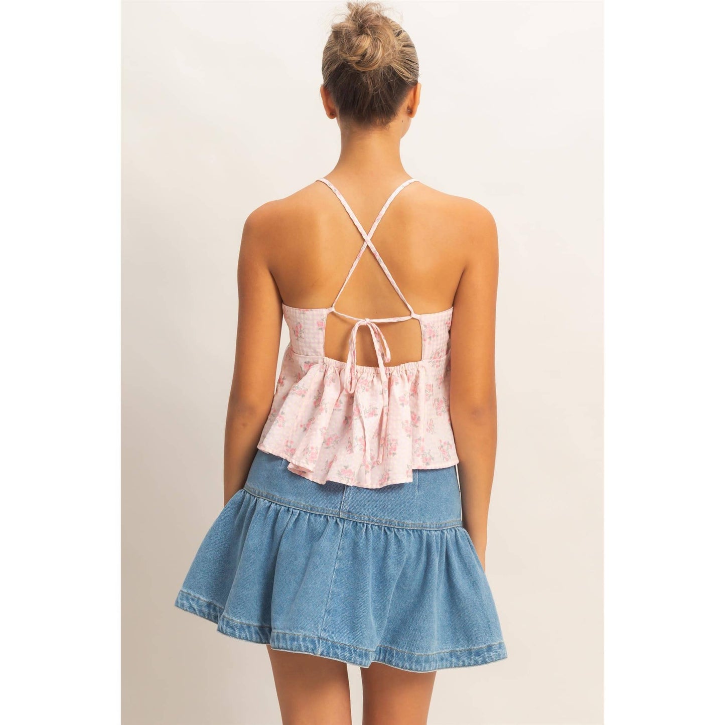 Floral Seersucker Babydoll Top