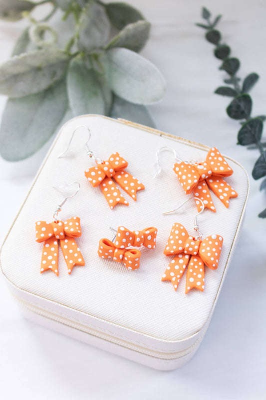 TN Vols Orange & White Polka Dot Bows